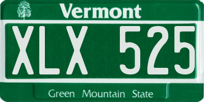 VT license plate XLX525