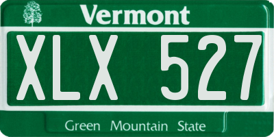 VT license plate XLX527