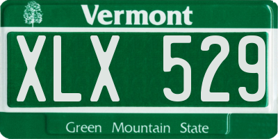 VT license plate XLX529