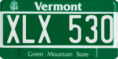 VT license plate XLX530