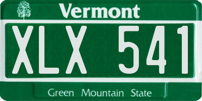 VT license plate XLX541