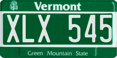 VT license plate XLX545