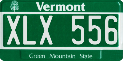 VT license plate XLX556