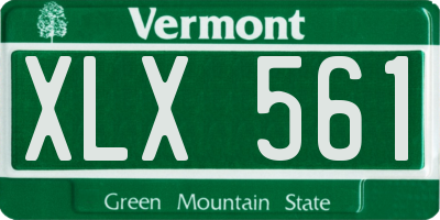 VT license plate XLX561