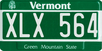VT license plate XLX564