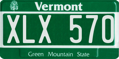 VT license plate XLX570