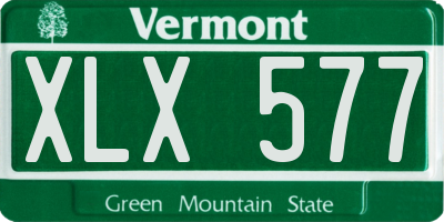 VT license plate XLX577