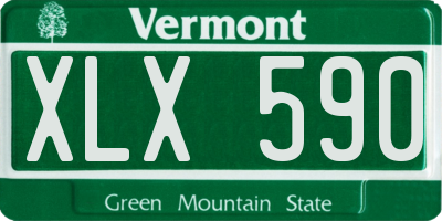 VT license plate XLX590