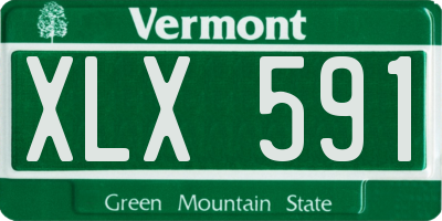 VT license plate XLX591