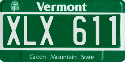 VT license plate XLX611