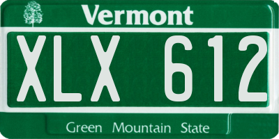 VT license plate XLX612