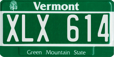 VT license plate XLX614