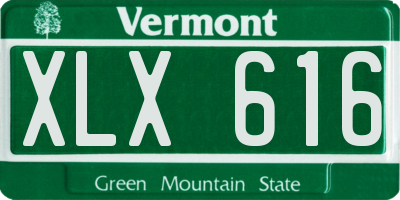 VT license plate XLX616