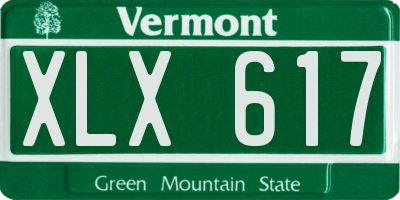 VT license plate XLX617