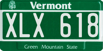 VT license plate XLX618