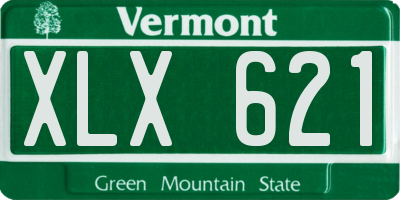 VT license plate XLX621