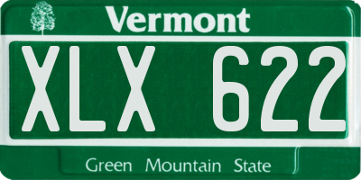 VT license plate XLX622