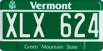 VT license plate XLX624