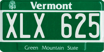 VT license plate XLX625