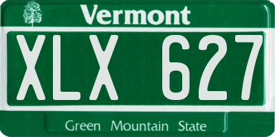 VT license plate XLX627