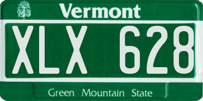 VT license plate XLX628