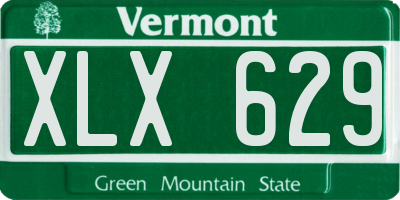 VT license plate XLX629