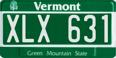VT license plate XLX631