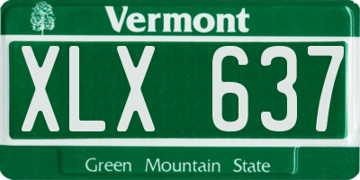 VT license plate XLX637