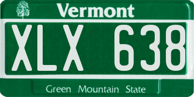 VT license plate XLX638