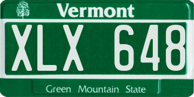 VT license plate XLX648