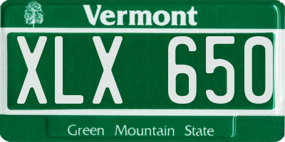 VT license plate XLX650