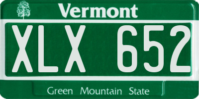 VT license plate XLX652