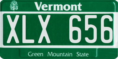 VT license plate XLX656