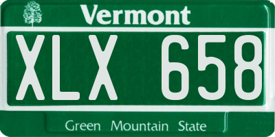 VT license plate XLX658