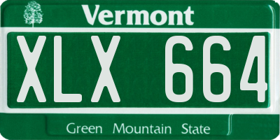 VT license plate XLX664