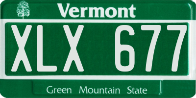 VT license plate XLX677