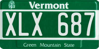 VT license plate XLX687