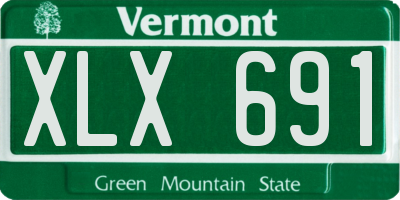 VT license plate XLX691