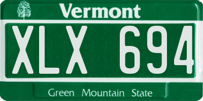 VT license plate XLX694