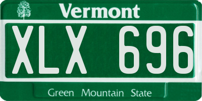 VT license plate XLX696