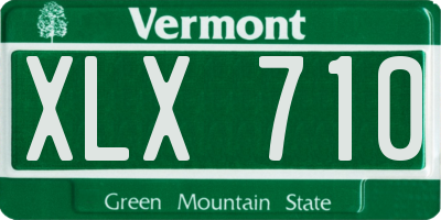 VT license plate XLX710