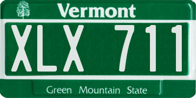 VT license plate XLX711
