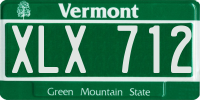 VT license plate XLX712