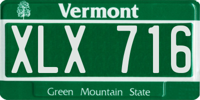 VT license plate XLX716