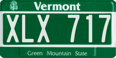 VT license plate XLX717