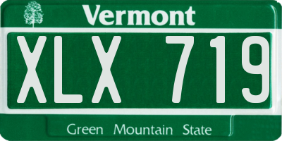 VT license plate XLX719