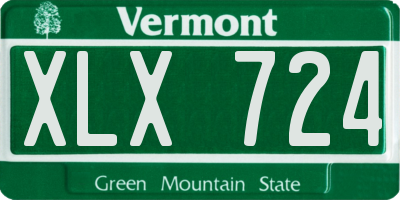 VT license plate XLX724