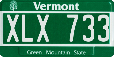 VT license plate XLX733