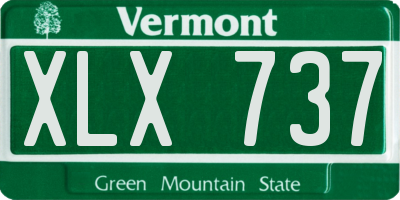 VT license plate XLX737