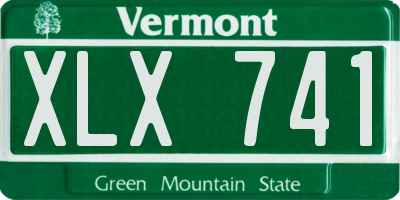 VT license plate XLX741